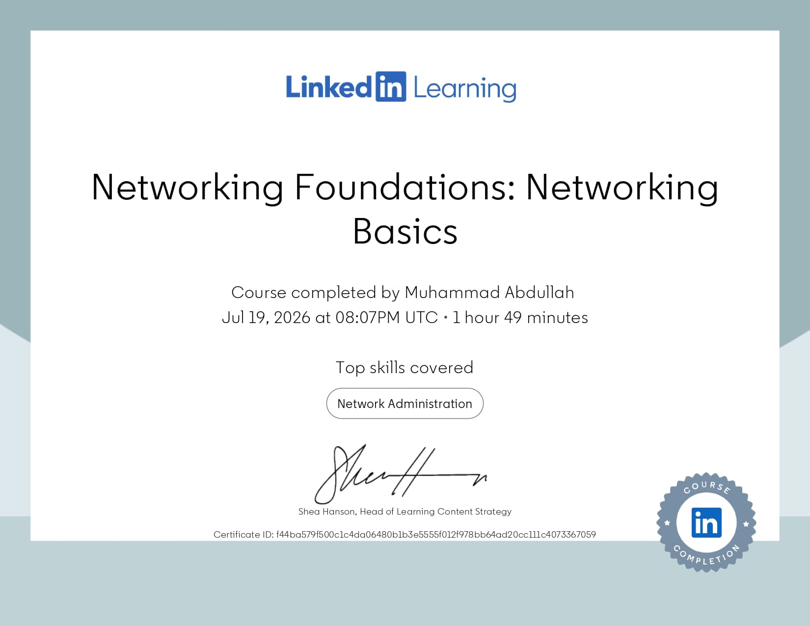 Cyber Security certificate 5